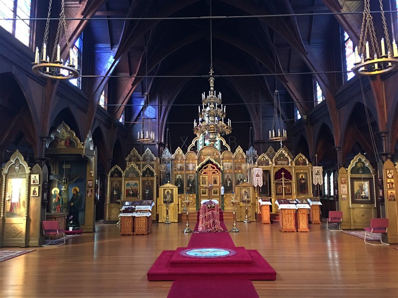 Interior of the Old Holy Virgin Cathedral in San Francisco